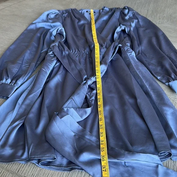 ✨ NWOT Express - Blue-Gray Cocktail Dress - SZ LG - Picture 5 of 8
